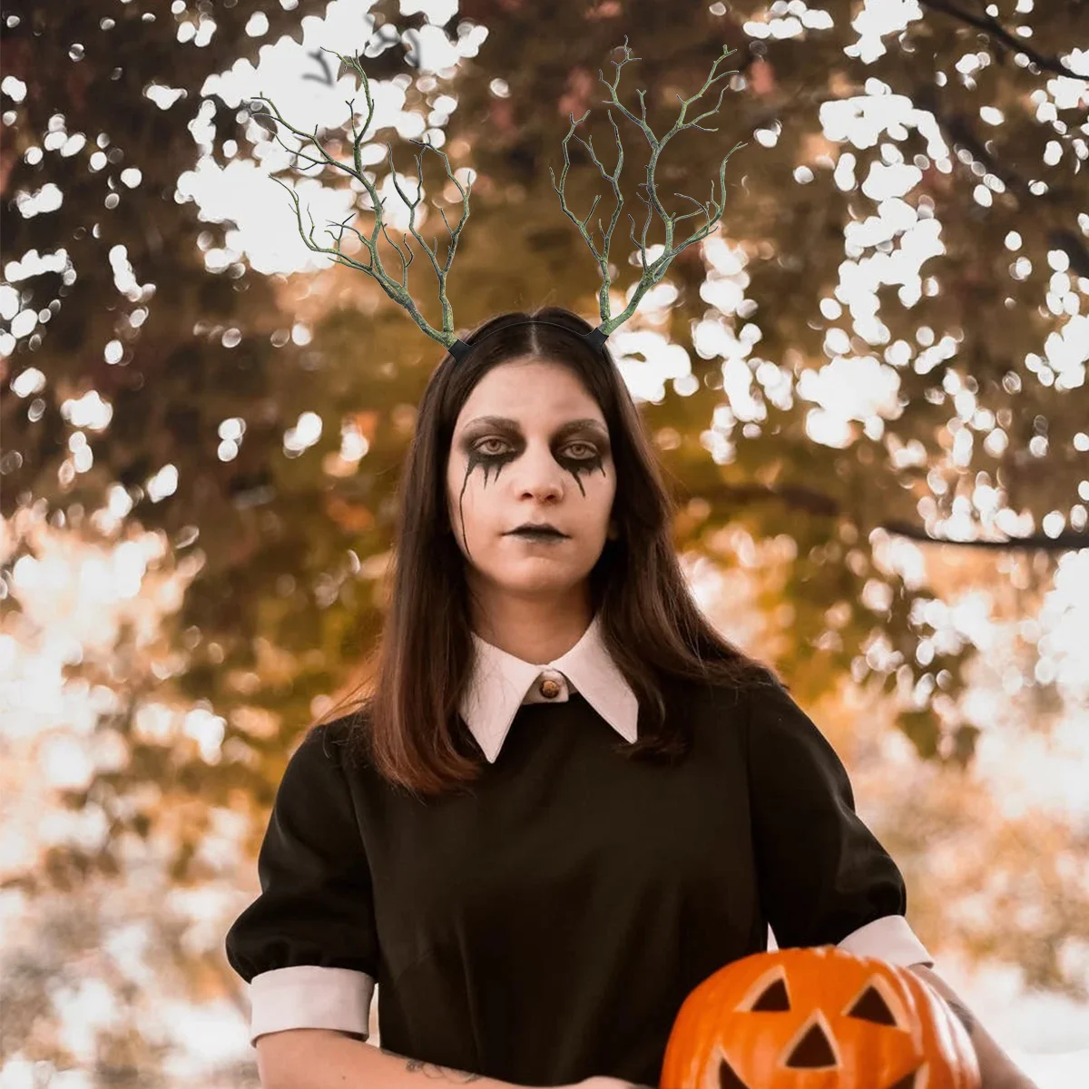 طوق شعر على شكل قرن ساحرة، أغطية رأس للهالوين خفيفة الوزن للنساء، إكسسوار للحفلات التنكرية، غطاء رأس فرعي، ملابس شعر عصرية