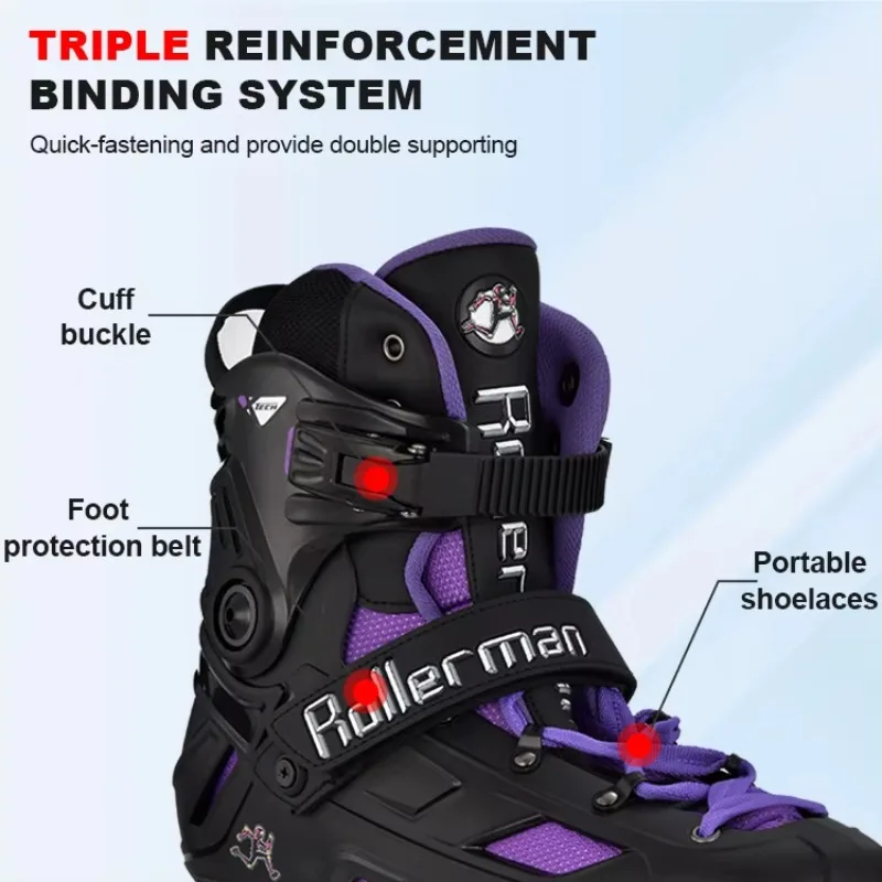 تخصيص المهنية الكبار للجنسين اللياقة البدنية مضمنة حرة Slalom حذاء التزلج على الجليد #2