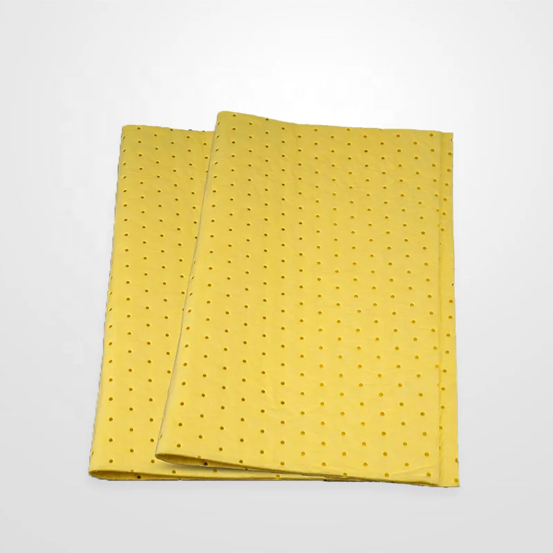 40x50 سنتيمتر PP منصات حصيرة ماصة للمواد الكيميائية للأحماض الماصة والقواعد والمواد المسبقة للتآكل والانسكابات الكيميائية الخطرة