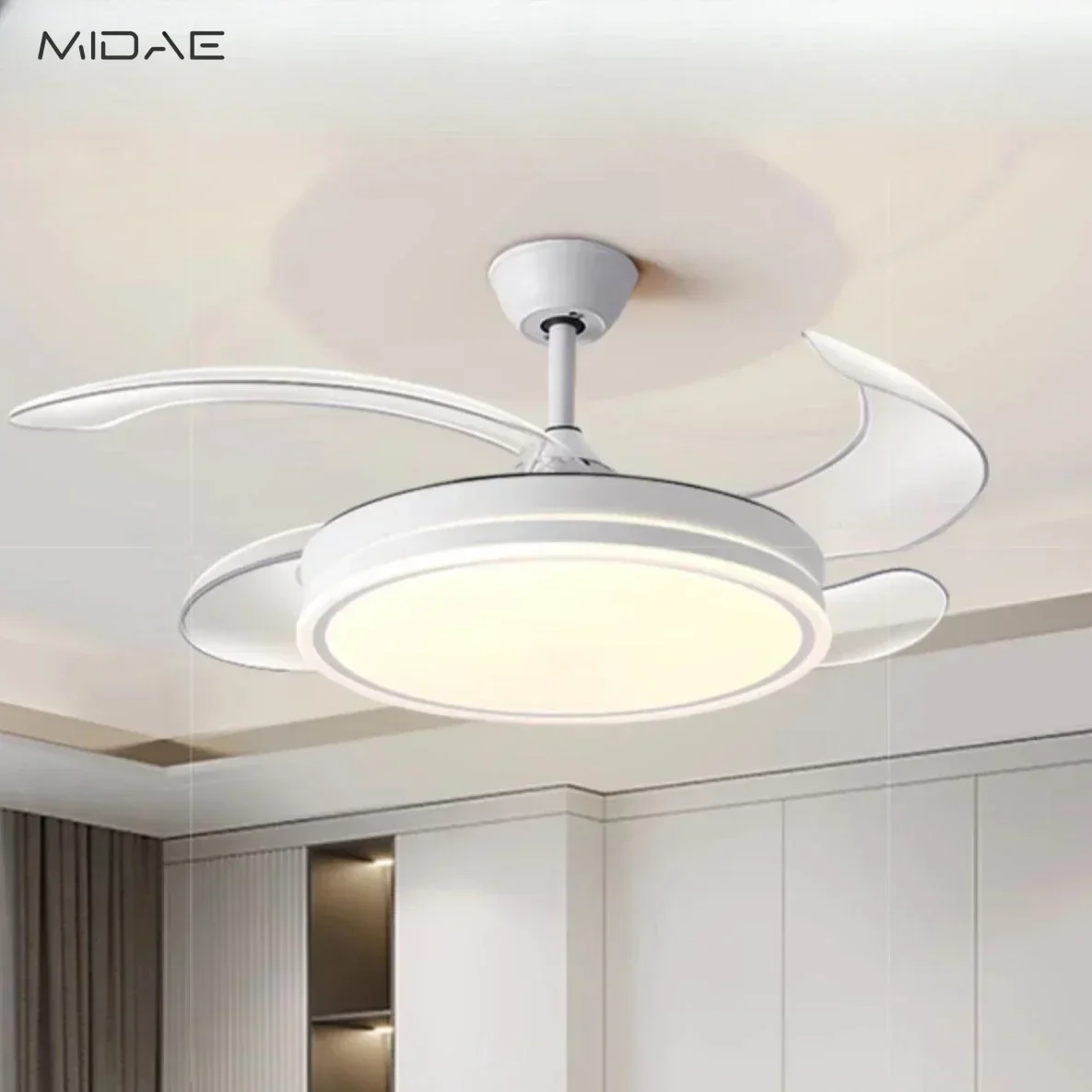 Bohemian invisible fan lamp 2023 new ceiling fan lamp ceiling home living room dining room bedroom electric fan chandelier