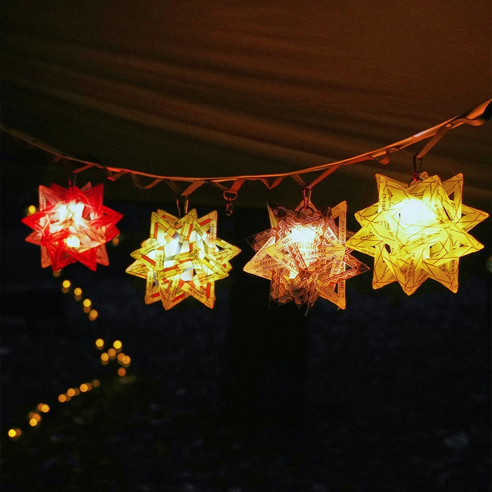 Pantalla de luz para acampar con forma de estrella para exteriores, cubierta impermeable para lámpara de Camping, pantalla decorativa resistente al desgaste, accesorios de iluminación