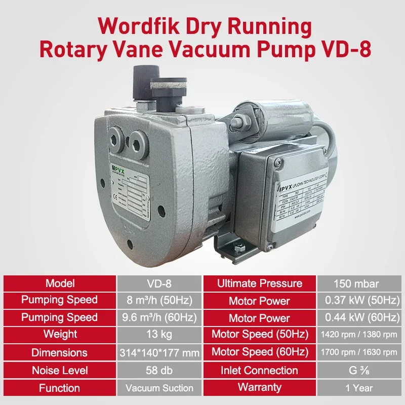 High quality and powerful VD-8 explosion-proof lubricating oil circulating Air China rotating noiseless vacuum pump