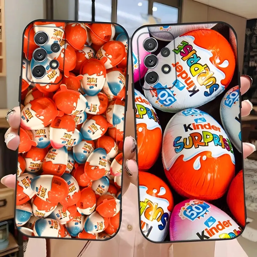 Egg KINDER JOY  Phone Case For Samsung Galaxy A13,A21s,A22,A31,A32,A52,A53,A71,A80,A91 Soft Black Phone Cover