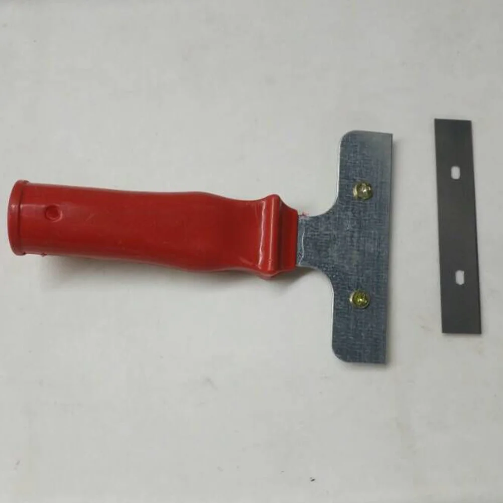 أداة إزالة السيليكون القوية المصنوعة من الفولاذ المقاوم للصدأ للاستحمام وأسطح العمل والتماس وتنظيف البناء وكشط سكينة المعجون باللون الأحمر