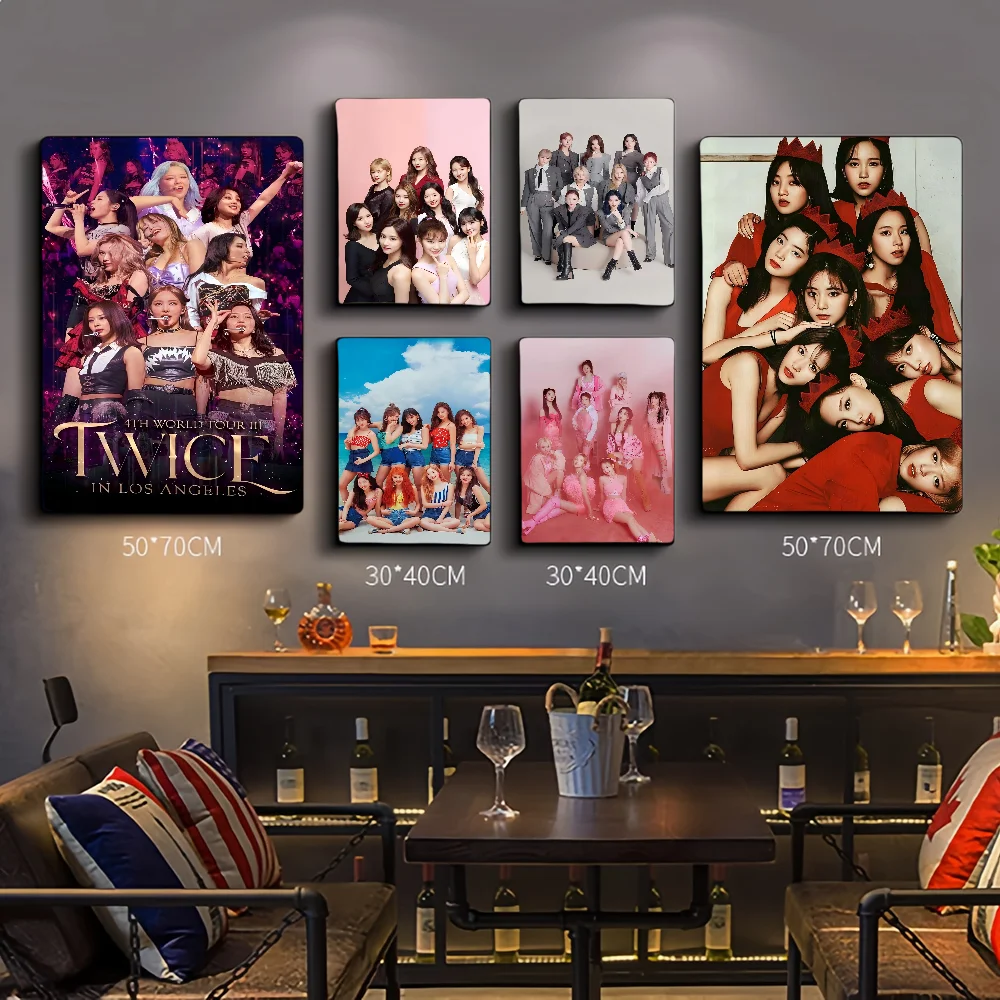 

Kpop Twice DIY Sticky Poster Waterproof Paper Sticker Coffee House Bar Home Decor