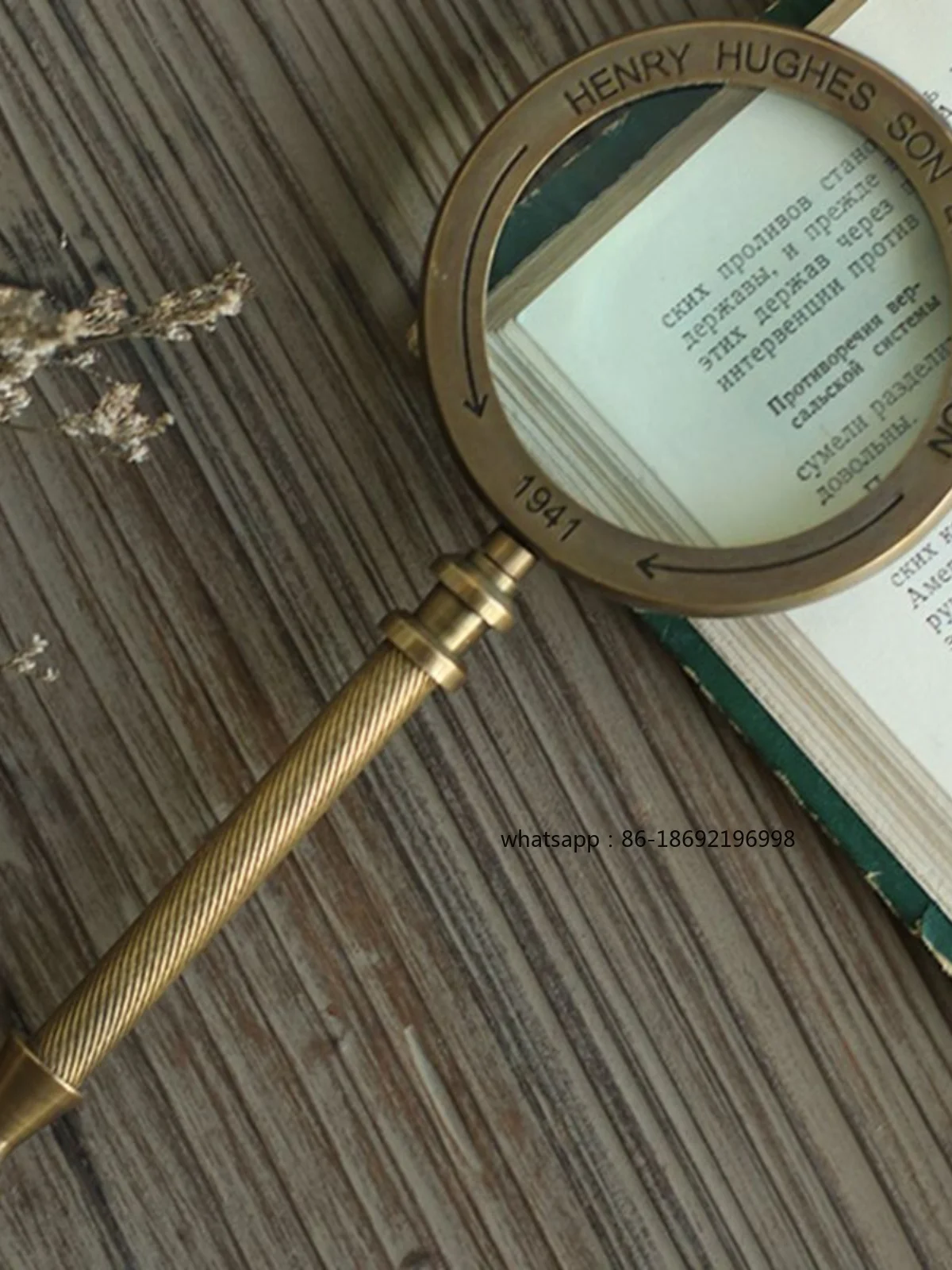 High-grade Enlarged Mirror, India Imported Old Retro Pure Copper Magnifying Glass High Definition Multiple Model Room Decorative