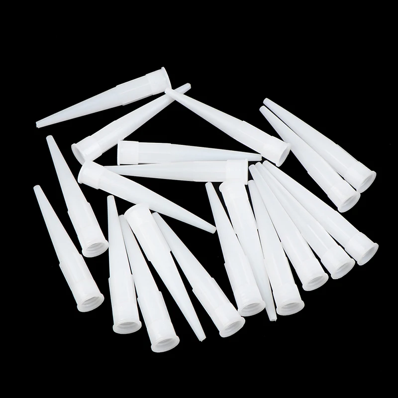 20pcs Universal Caulking Gun Nozzles Plastic Glass Glue Nozzles Sealant Silicone Caulking Tips Mouth Home Construction Tools