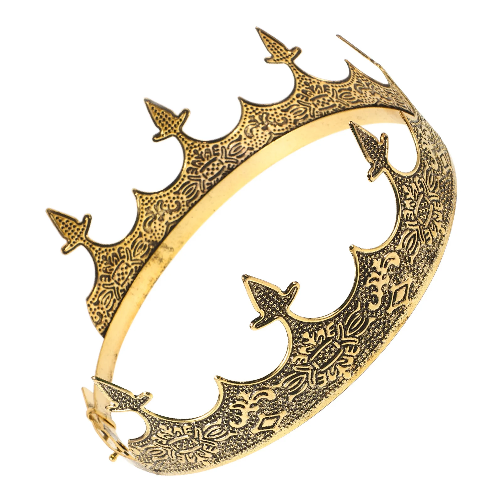 Corona de rey real Vintage plateada, disfraz Medieval de aleación, accesorio de actuación para Cosplay, celebración de cumpleaños del Príncipe para hombres