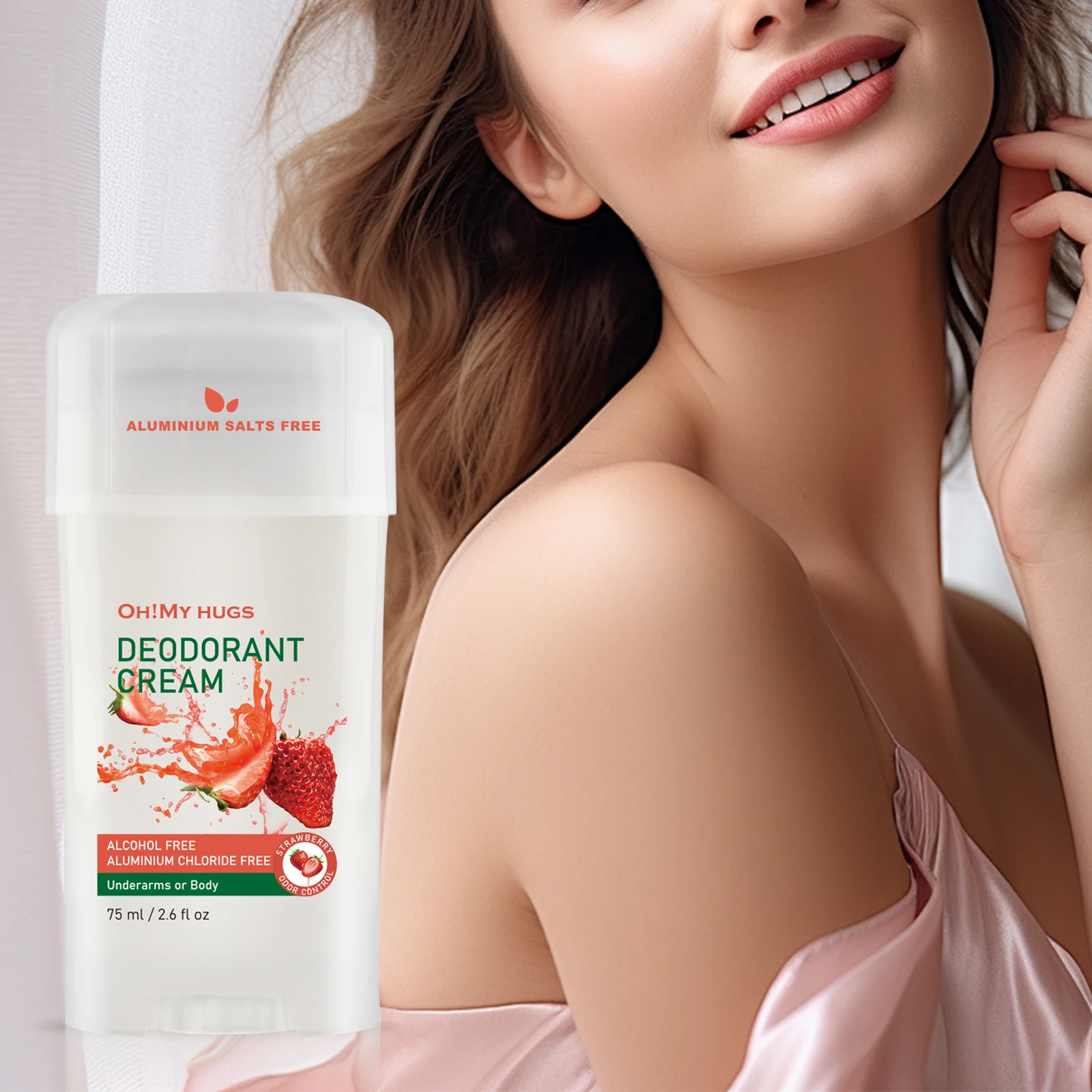 

Strawberry Underarm Deodorizing Cream · Say Goodbye to Awkward Odors