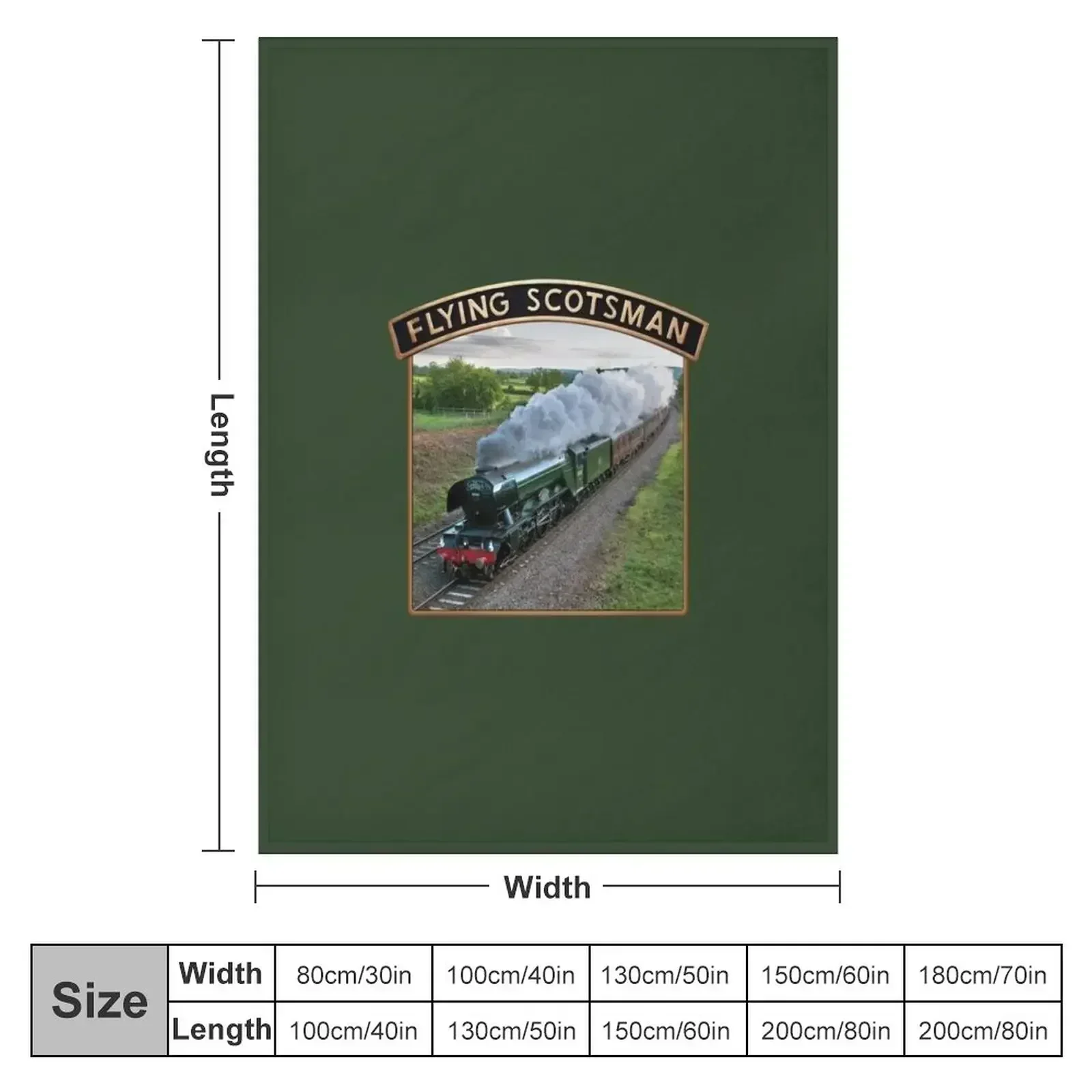 Flying Scotsman and Nameplate Throw Blanket Luxury heavy to sleep Warm Blankets