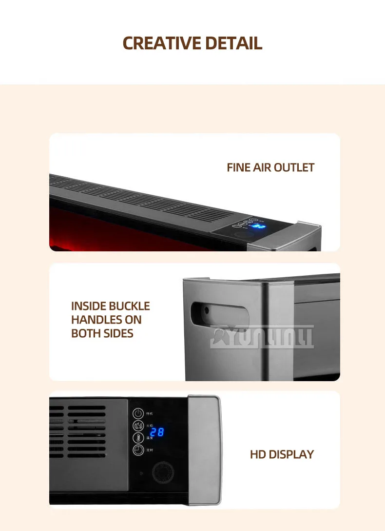 家庭用暖炉 3D 炎ヒーター屋内浴室冬電気ヒーターシャフガージ Chimenes De Pared Electrica 3d