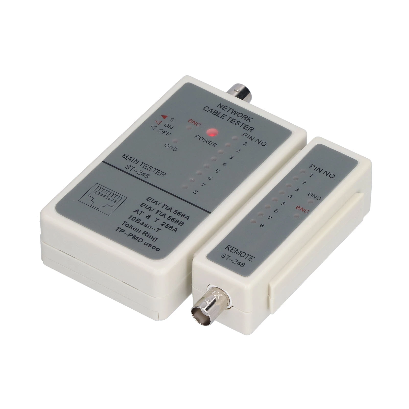 248 Cable Tester Automatic Scanning RJ45 RJ12 RJ11 Network Wires Detector Tracker DC 9V