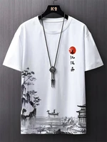 Camisetas sencillas de estilo antiguo para hombre, camisetas con estampado 3D de cuello redondo a la moda, ropa informal suelta, camisetas Harajuku para niños
