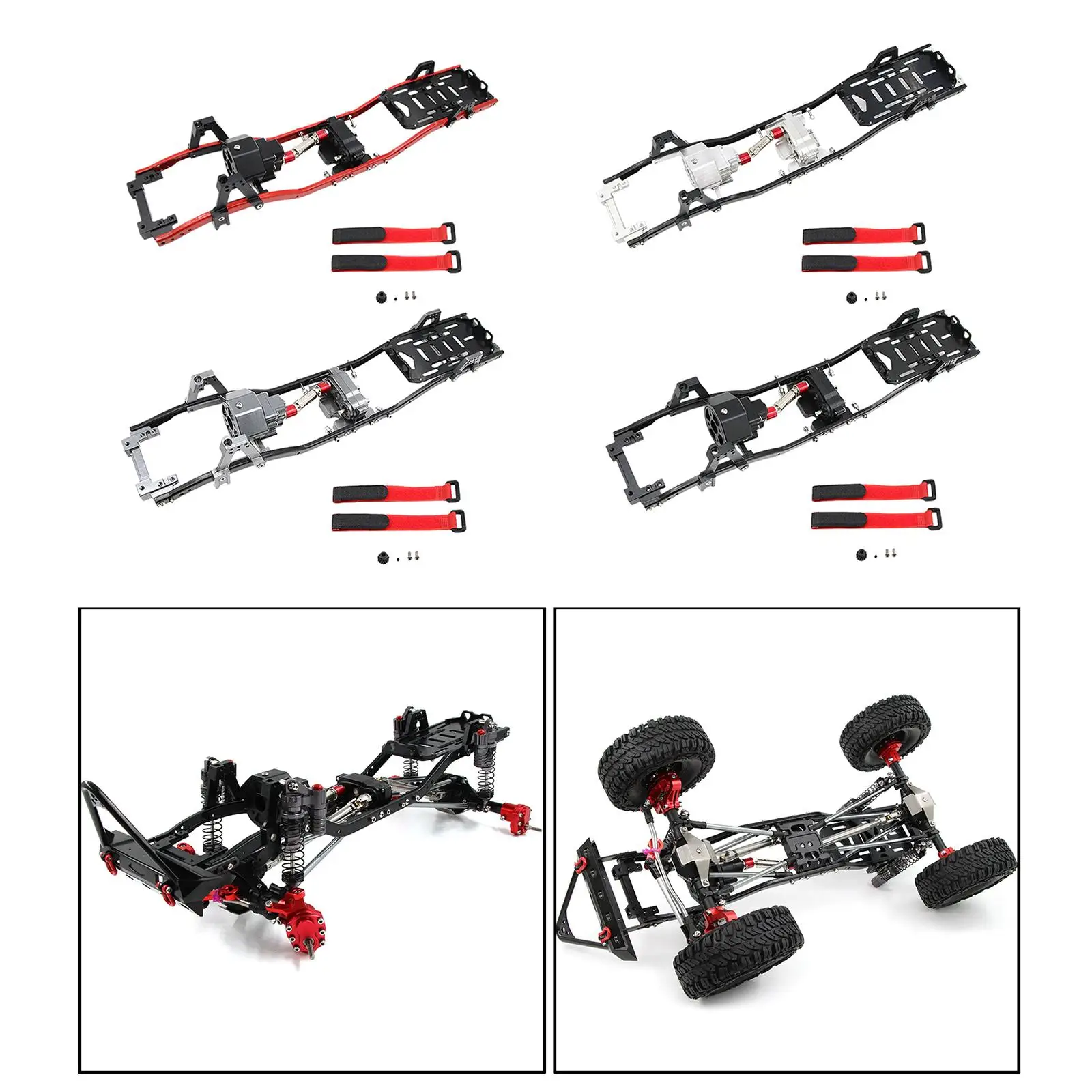 

mm 12.3" Metal Chassis for Axial SCX10 II 90046 90047 DIY Upgrade Parts