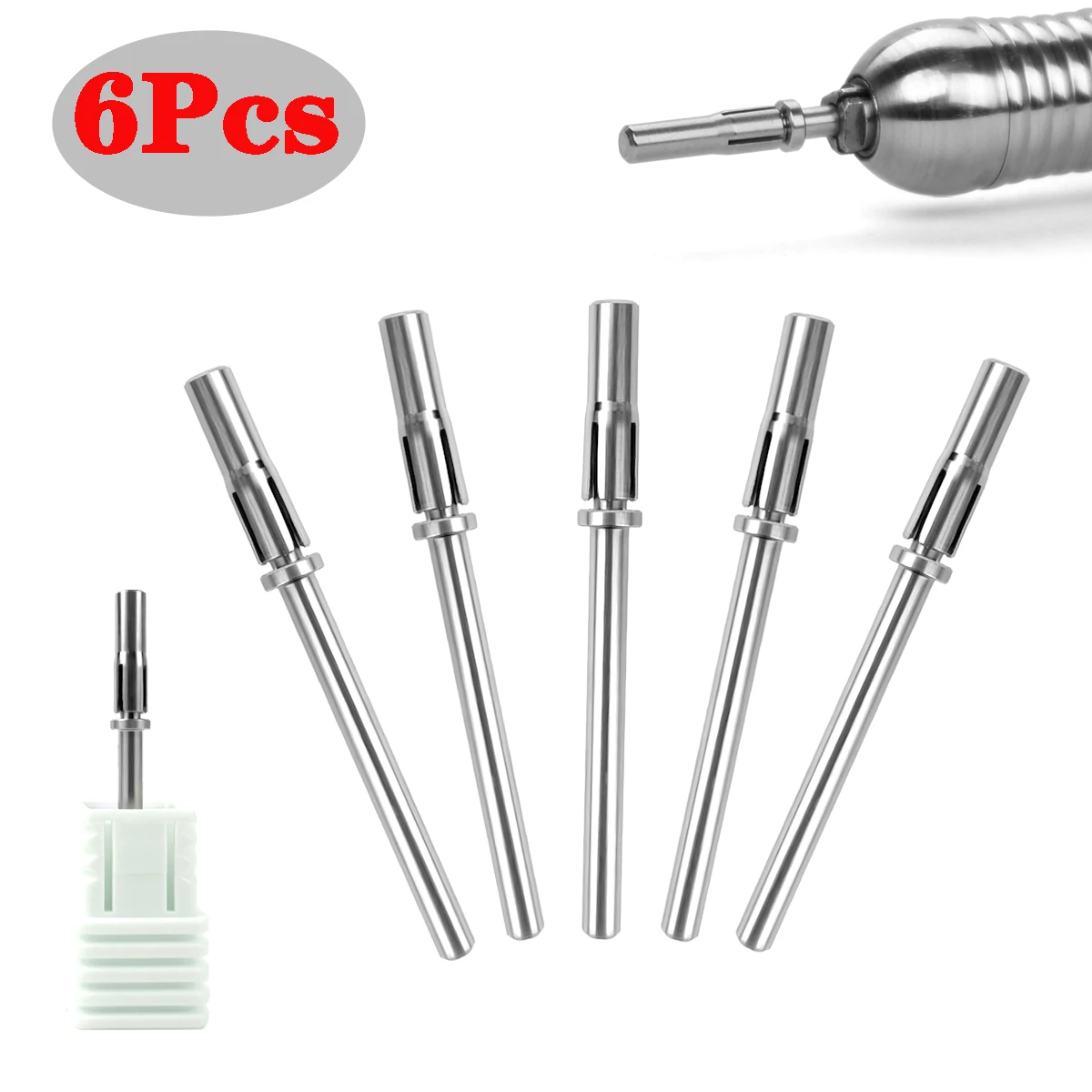 

Nail Machine Accessories Mini 3.1mm Grinding Head Carbon Steel Mandrel Bit Set For Manicure