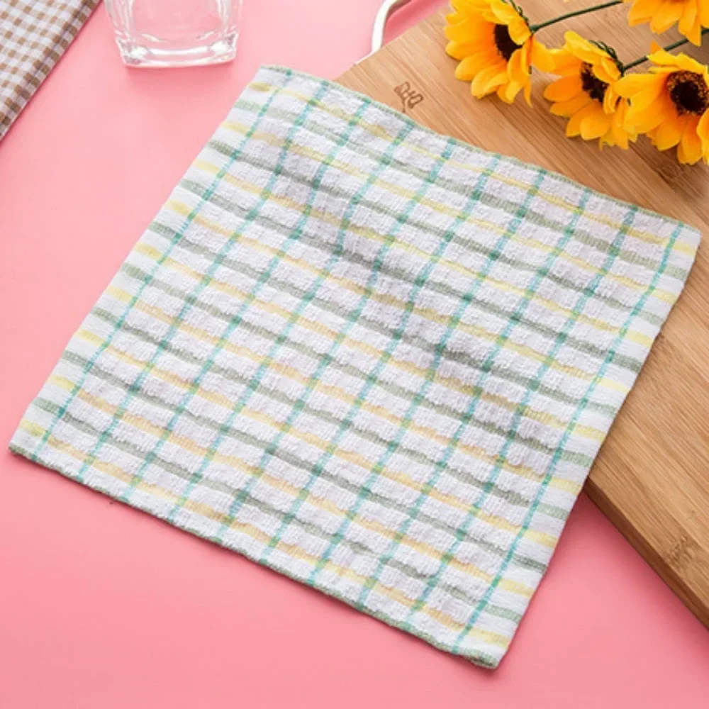 New Random Color L Size Kitchen Cleaning Cloth Mesh Cotton Hand Towel Cloth Hair Oil Absorbing Towel Random Color Handkerchief