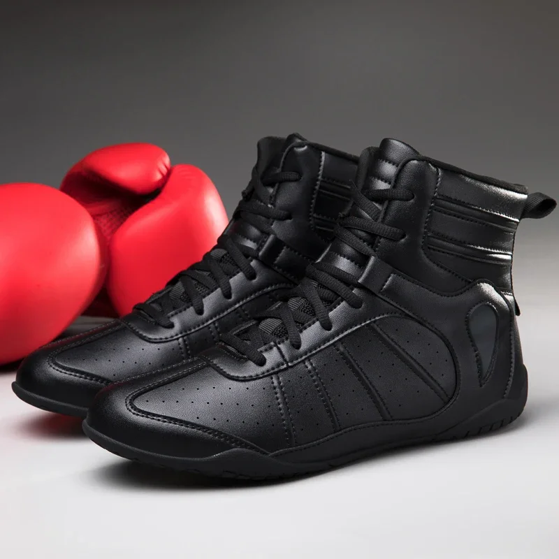 Wear Resistant Anti-slip Gym Folding Boxing Training Boots Professional New Breathable Men's and Women's Wrestling Shoes