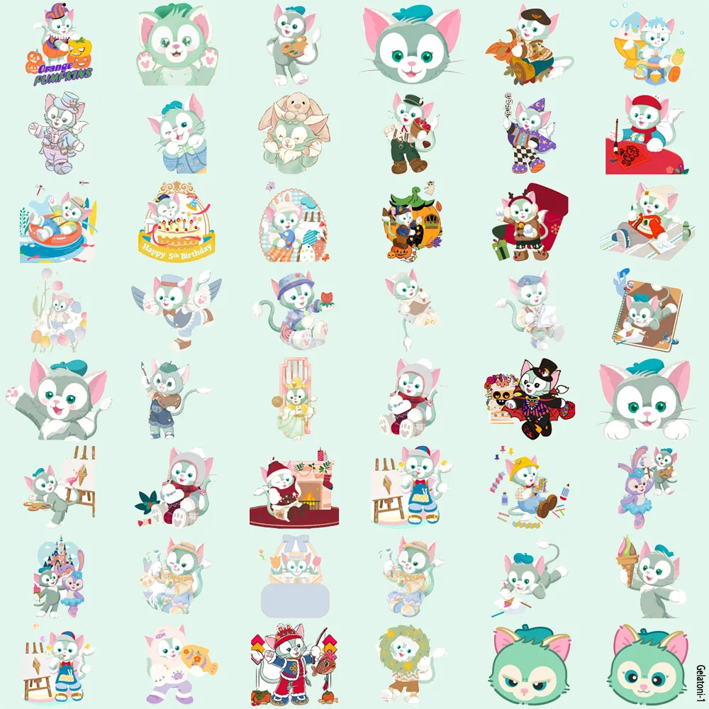 55 قطعة دمية جيلاتوني الكرتون الطرفية ملصقات الهاتف المحمول كتيب الثلاجة دفتر ملصقات الزخرفية ملصقات