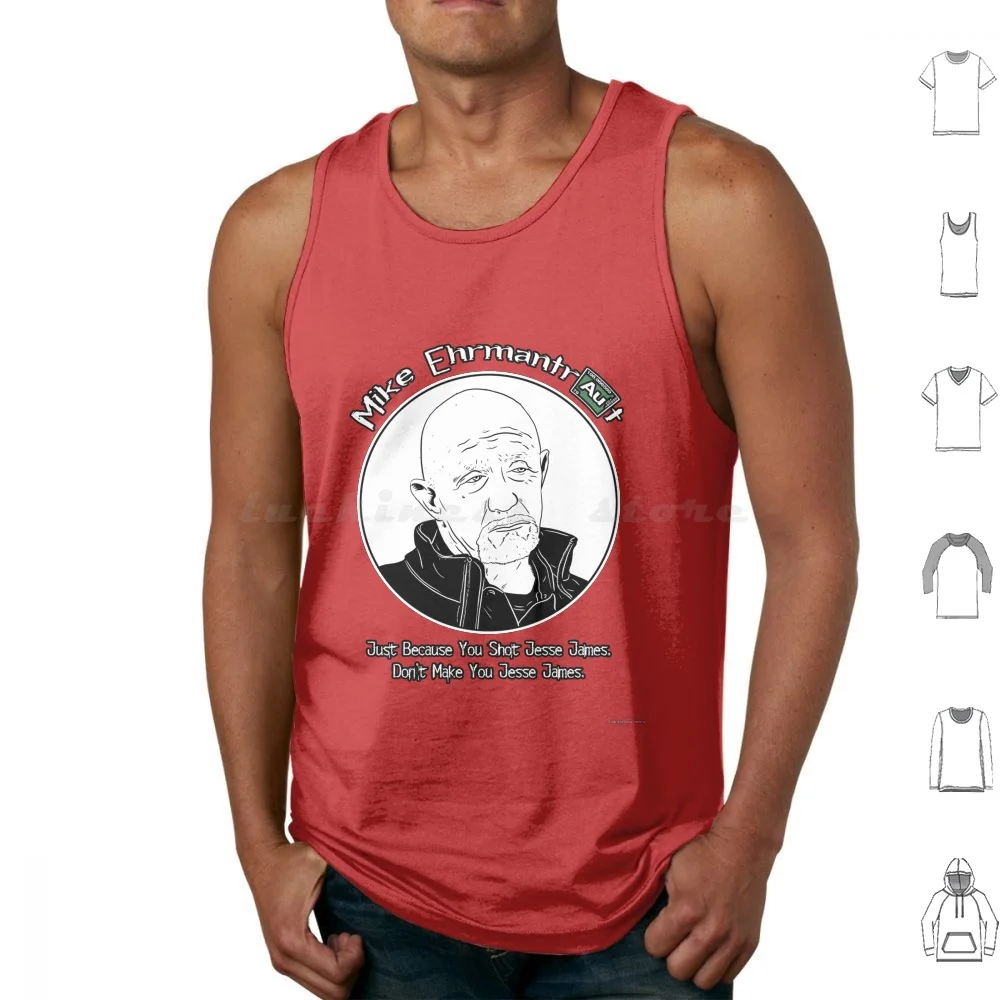 Mike Ehrmantraut-Tank Tops Print Cotton Mike Ehrmantraut Michael Ehrmantraut Jonathan Banks Tv Show Black And White