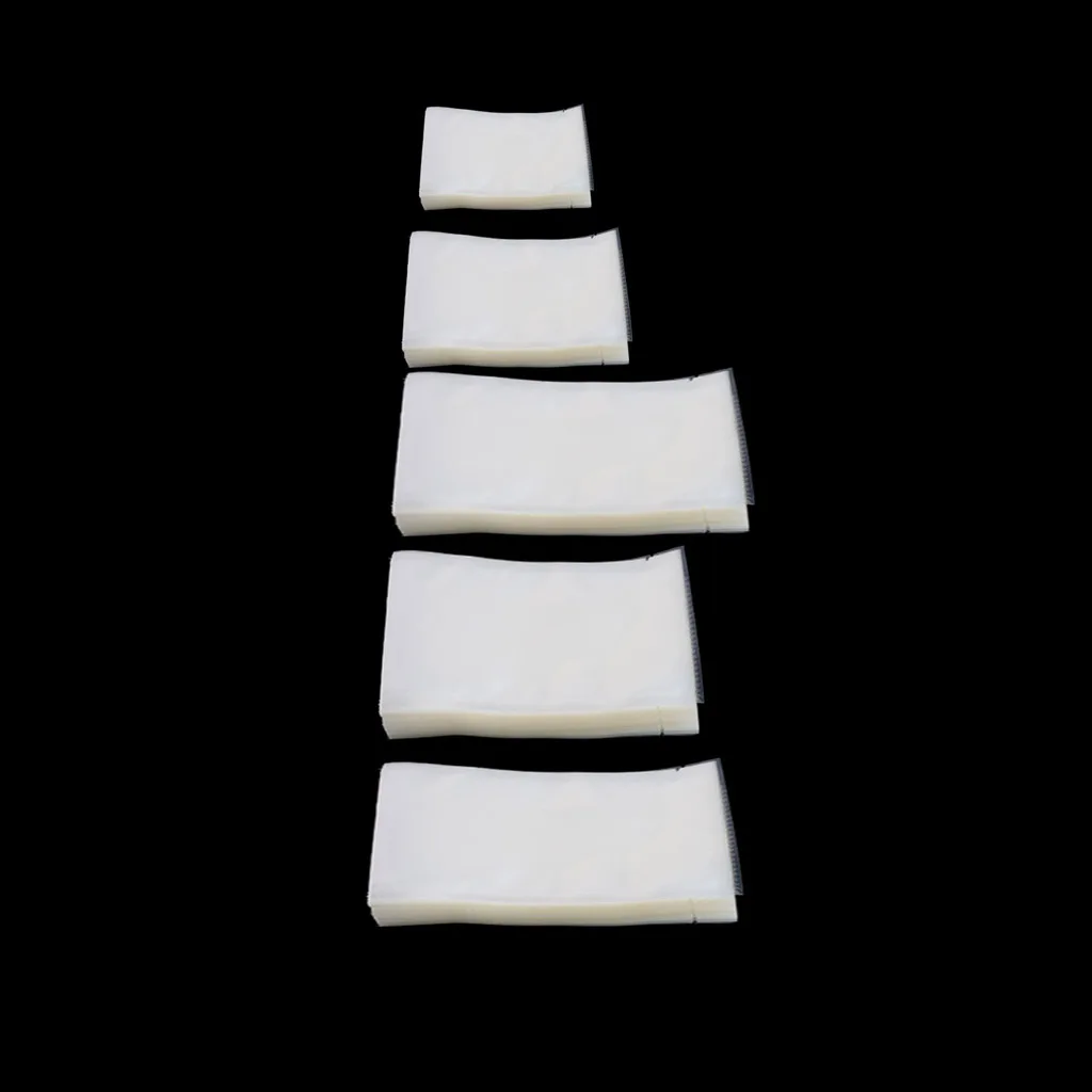 100 Buah Penyegel Penyimpanan Tas Vakum Makanan Kemasan Ruang Penghemat Makanan Komersial 5 Ukuran Pengiriman Drop