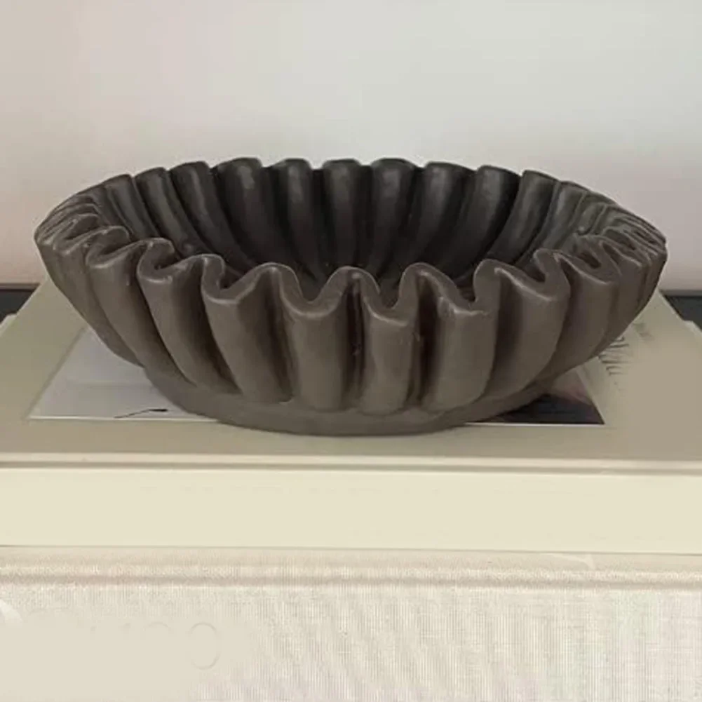 Unique Groove Design Decorative Bowl Home Decoration Living Room Suitable For Living Room Coffee Table Bookshelf Decorative