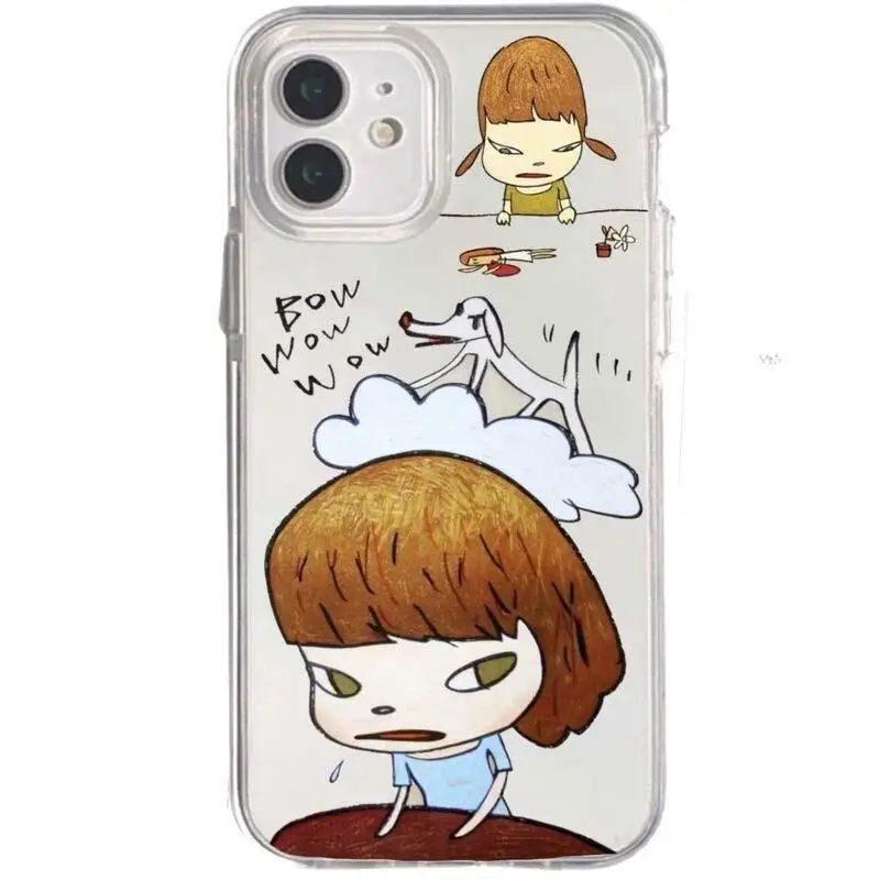 Nara Yoshitomo Case Cover For iphone 15 16 Pro Max 11 12 13 14 Pro Max 7 8 Plus 13 Mini 16Pro XS XR SE 3 Soft Clear Phone Shell