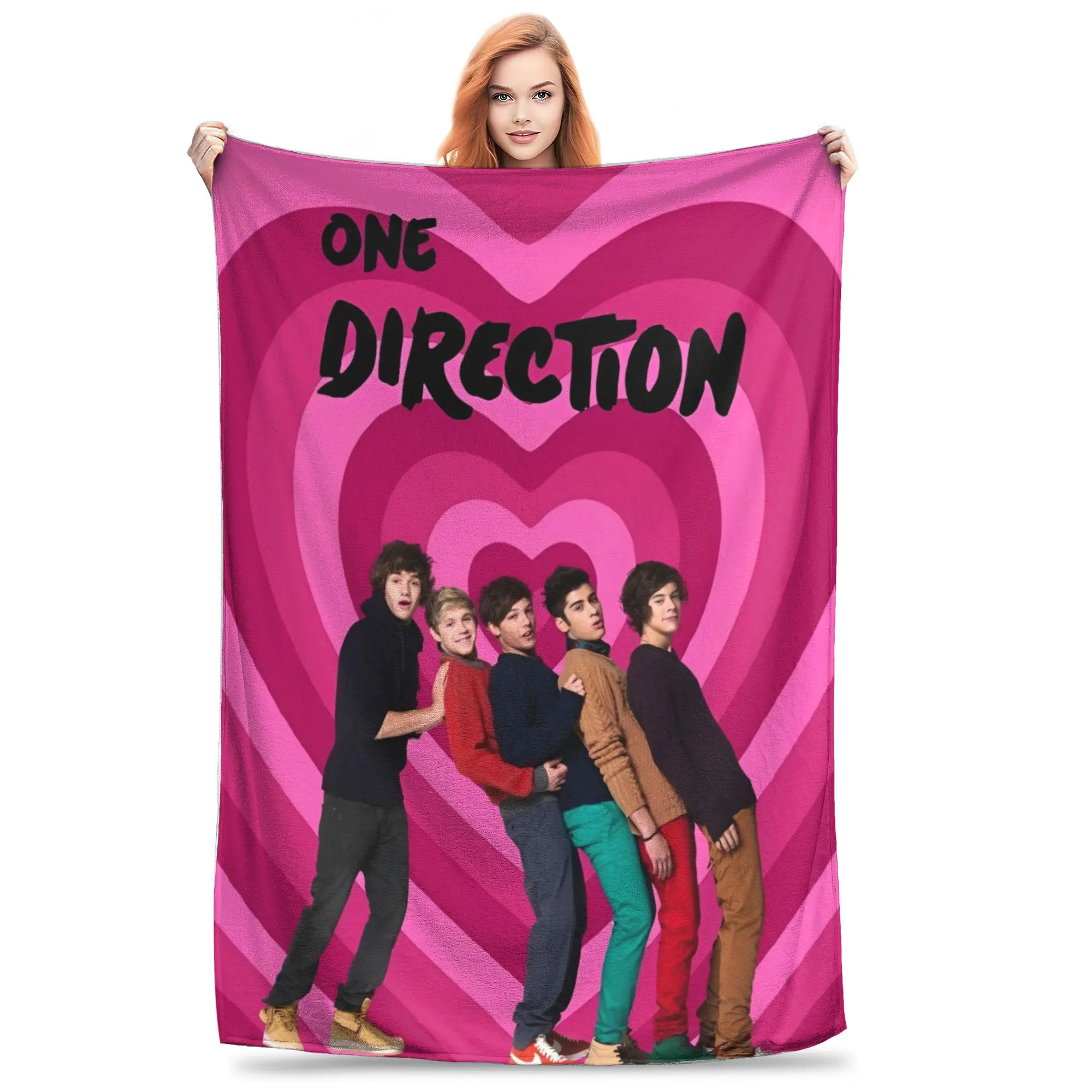 1D Rock One Directions Blanket Fleece Summer   Multifunction Super Soft Throw Blankets for Bedding Travel Bedspread