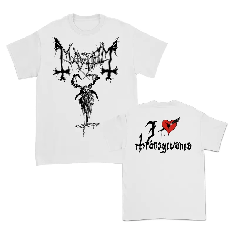 Mayhem Norwegian Band Black Metal Rock Dark Red American Vintage Punk Street Men's T-Shirt Graphic T Shirts