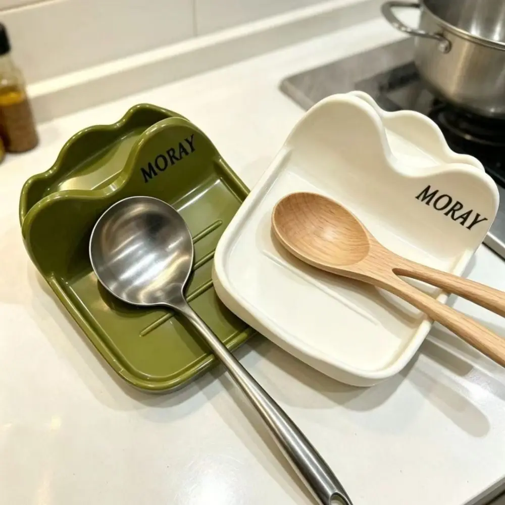 ABS Pot Lid Holder Multi-Functional Storage Non-Slip Countertop Spatula Rack Spoon Rest Kitchen Counter Organizer for Countertop