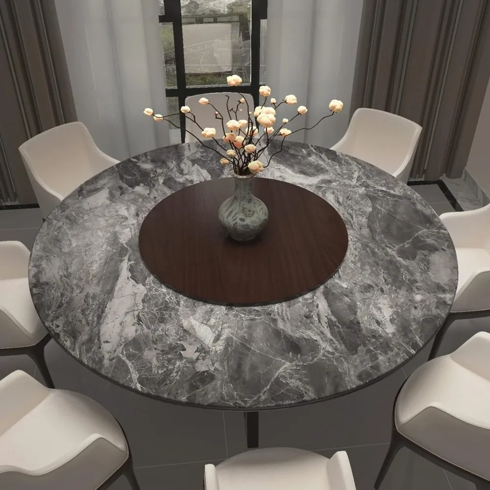 Extra Wide Marble Look Peel and Stick Countertop Contact Paper, Grey Matte Finish, 48x197 Inches, Kitchen Remodeling Wallpaper