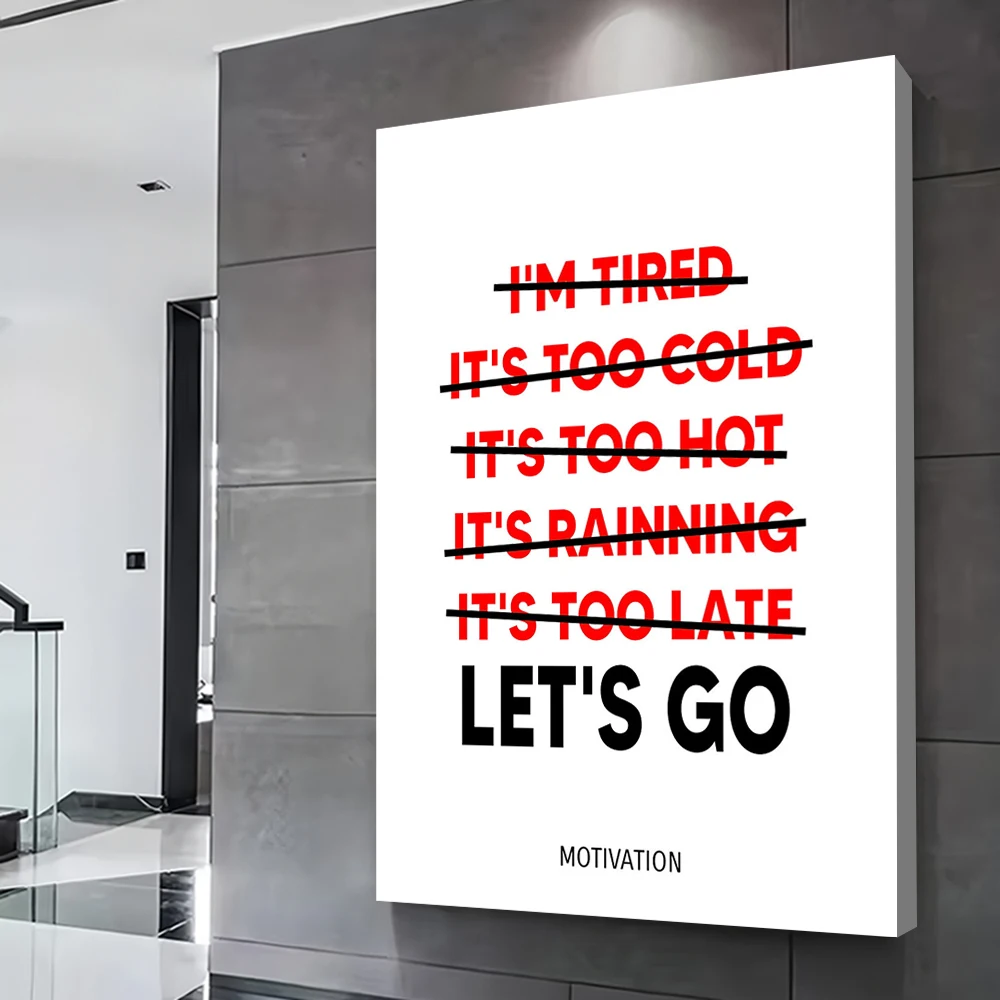 Motivational Poster Customizable Printed Canvas Painting for Pictures Wall Art Bathroom Decor Room Vintage Decorations Wand Deko