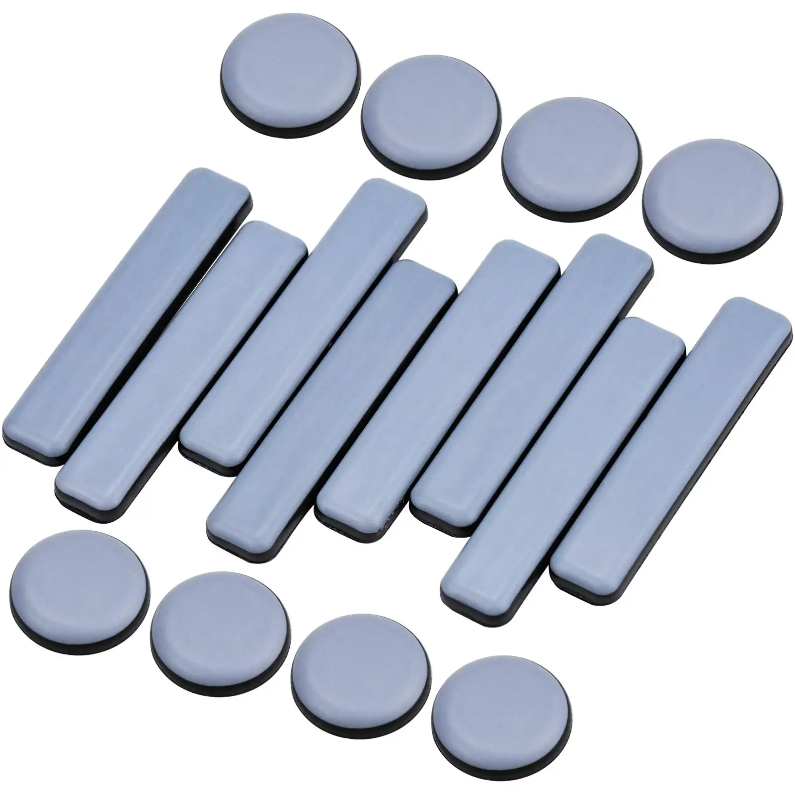 Newest 16 Pcs Furniture Glides PTFE Sliders Self-Adhesive Furniture Glides Set Round Square for Furniture Easy Movers