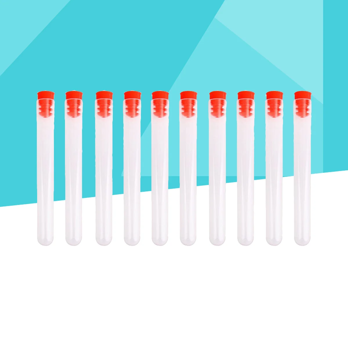 

10Pcs Clear Plastic Test Tubes Leakproof Screw Caps Durable Containers for Lotion Gel Liquid Samples 15x150mm