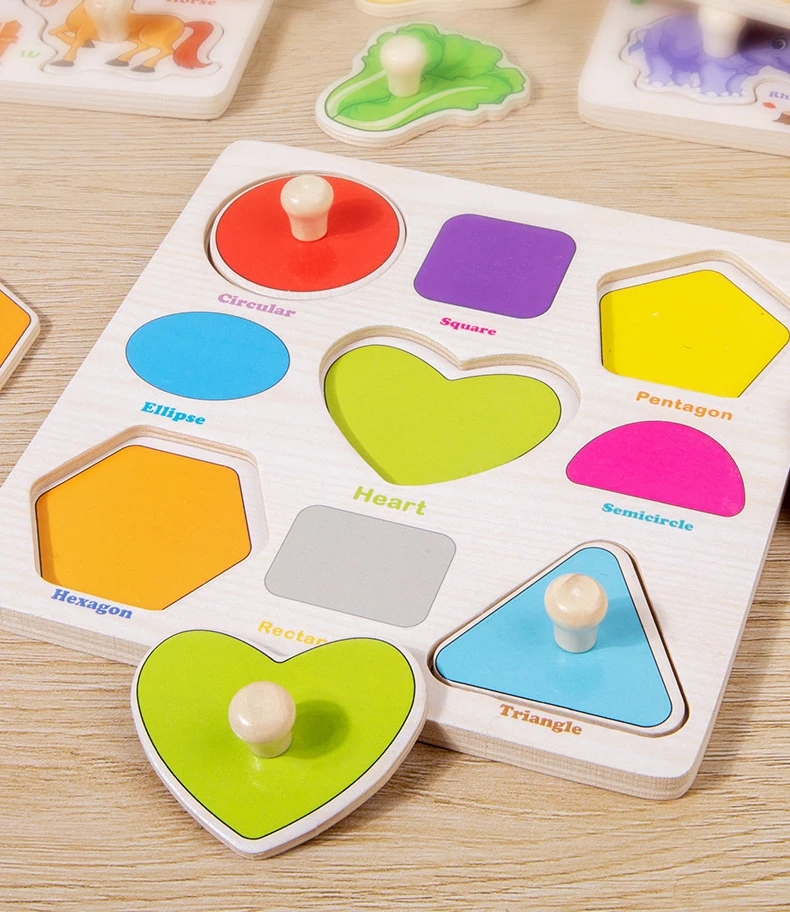 Montessori Spielzeug Holz 3D Puzzle Cartoon Tier Intelligenz Puzzle Frühes Lernen Pädagogisches Spielzeug für Kinder – Detail 5