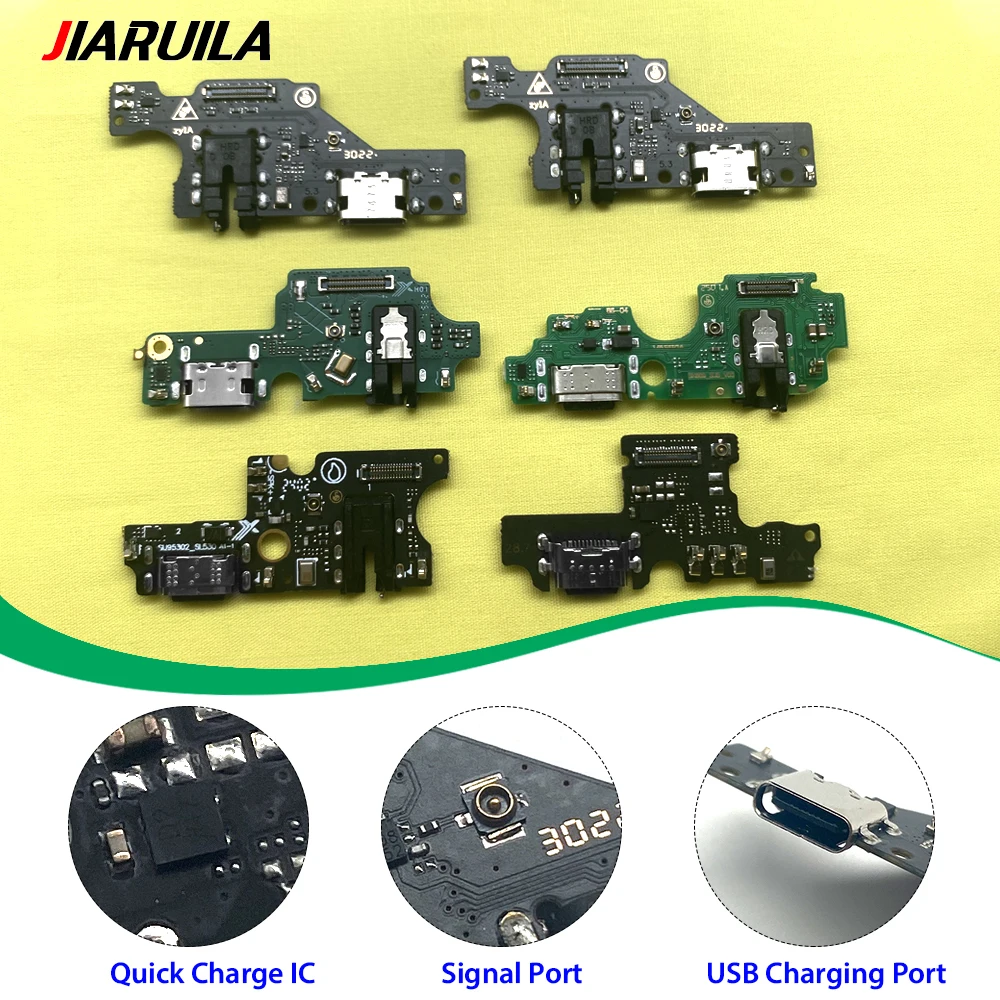 Conector de base USB, puerto de carga, Cable flexible para ZTE Axon 40 Lite V Smart 2050 V41 Smart V60, placa de carga de diseño con módulo de micrófono