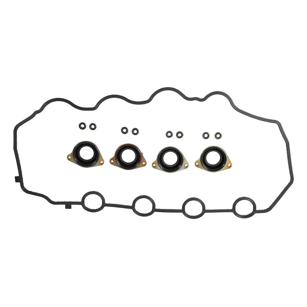 1Set Valve Cover Gasket + Big Washer + Small Washer For Honda VS50620 12030-RBJ-003 Rubber Durable Material Black Auto Parts