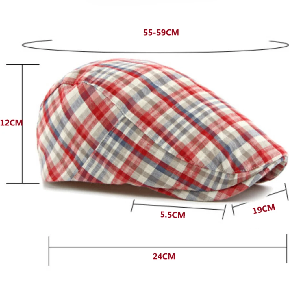 HT5055 Baskenmützen 2026 Neue Frühling-Sommer-Kappen für Herren und Damen Künstler-Malermütze Unisex Ivy Flat Cap Verstellbare Baskenmützen – Detail 1