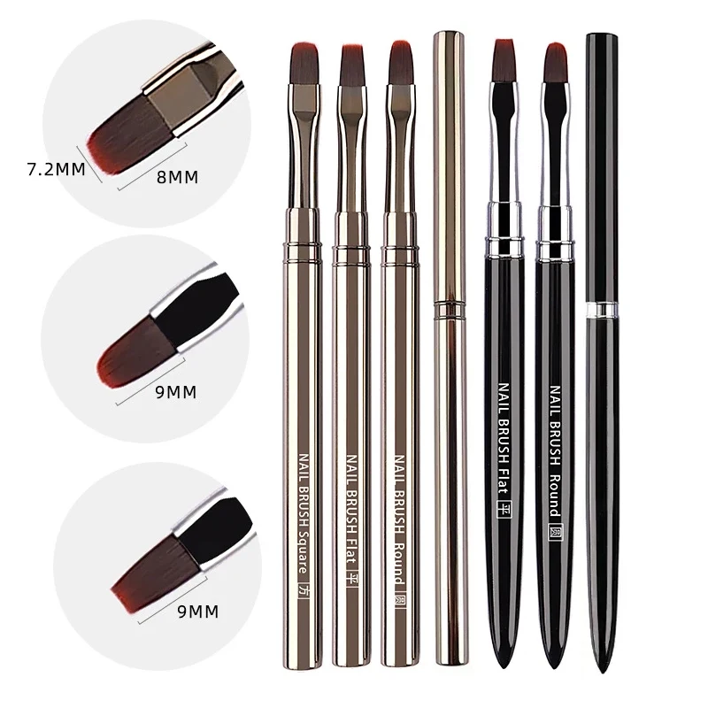 

1/2Pcs Nails Art Brush Pen Phototherapy Acrylic UV Gel Extension Builder Coating Painting Pen DIY Manicure Tools for Nail Salon