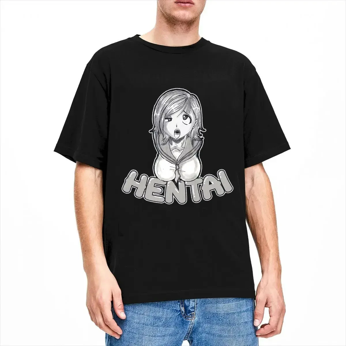 

Baju T-shirt Anime Pria Wanita Gambar Hent4i Bahan Katun Combed 30s Sablon DTF Rastre Anime Girls Cute Style Comic-Con Surroundi