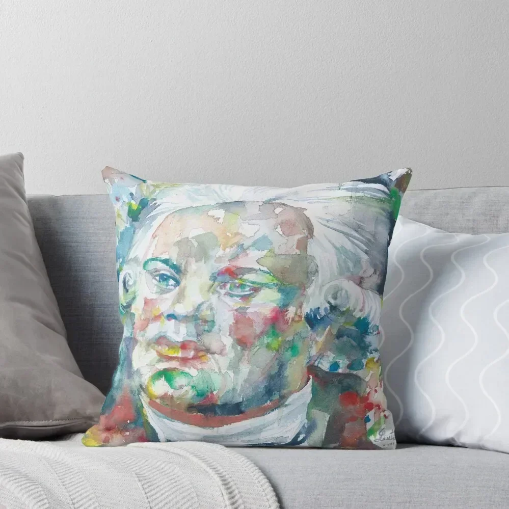 GEORGES DANTON watercolor portrait Throw Pillow pillow cover luxury Cushion Covers For Living Room pillow