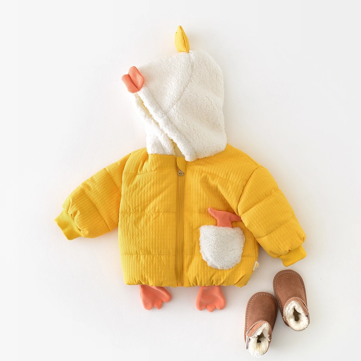 Winter Children's Cotton-padded Cartoon Duckling Cute Warm Thick New Cotton-padded Jacket for Boy and Girls Baby Coat