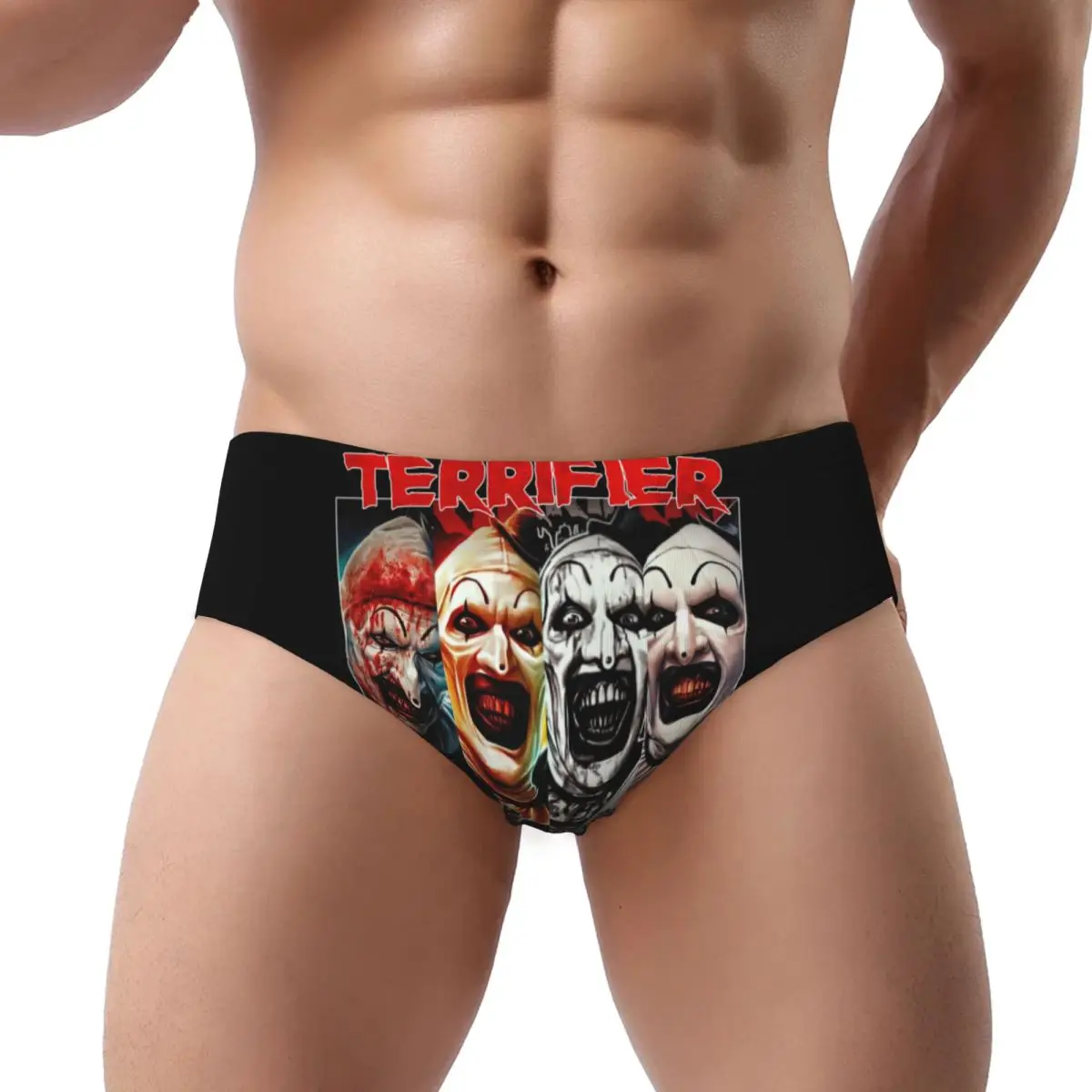 Custom Terrifiers Clown Faces Brief Panties for Women Comfort Stretch Underwear