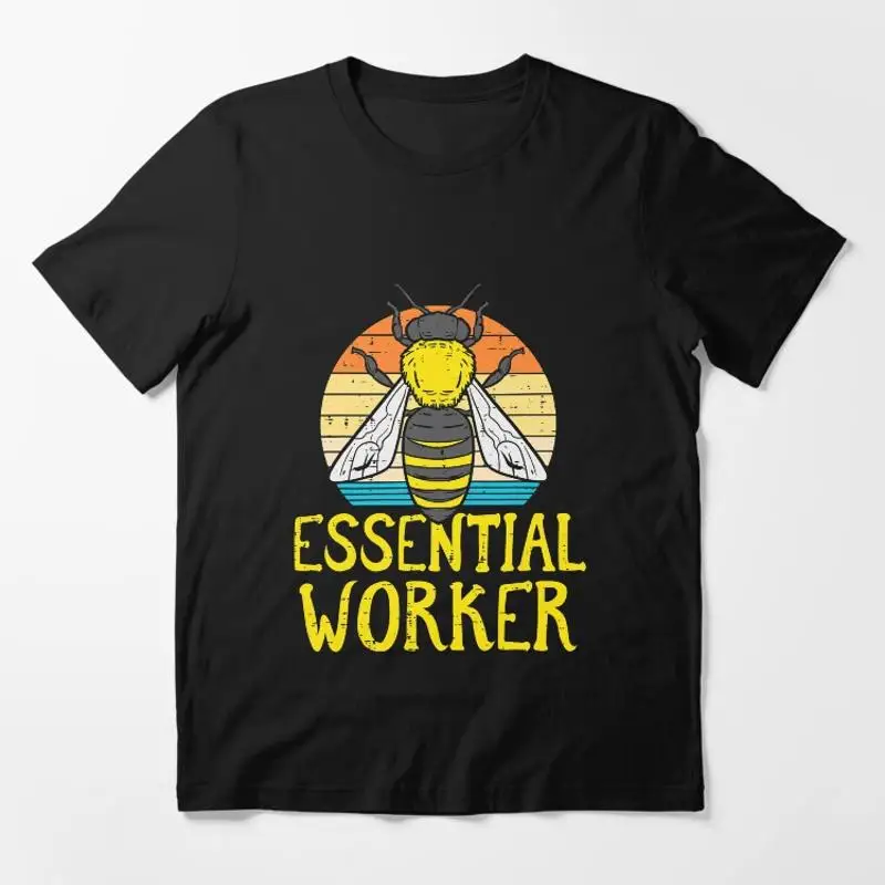 Essential Worker Bee Retro Nature Environment Essential T-Shirt