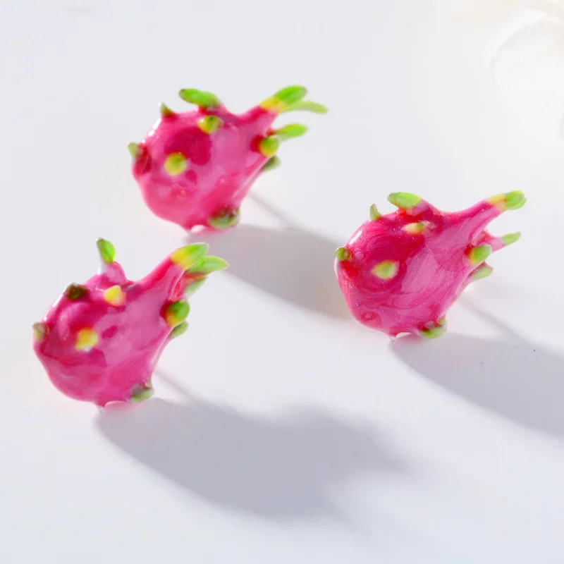 Blucome Charming Dragon Fruit Collar Brooches Pins For Women Enamel New Arrival Dress Shirt Brooch Hijab Clip Birthday Gifts