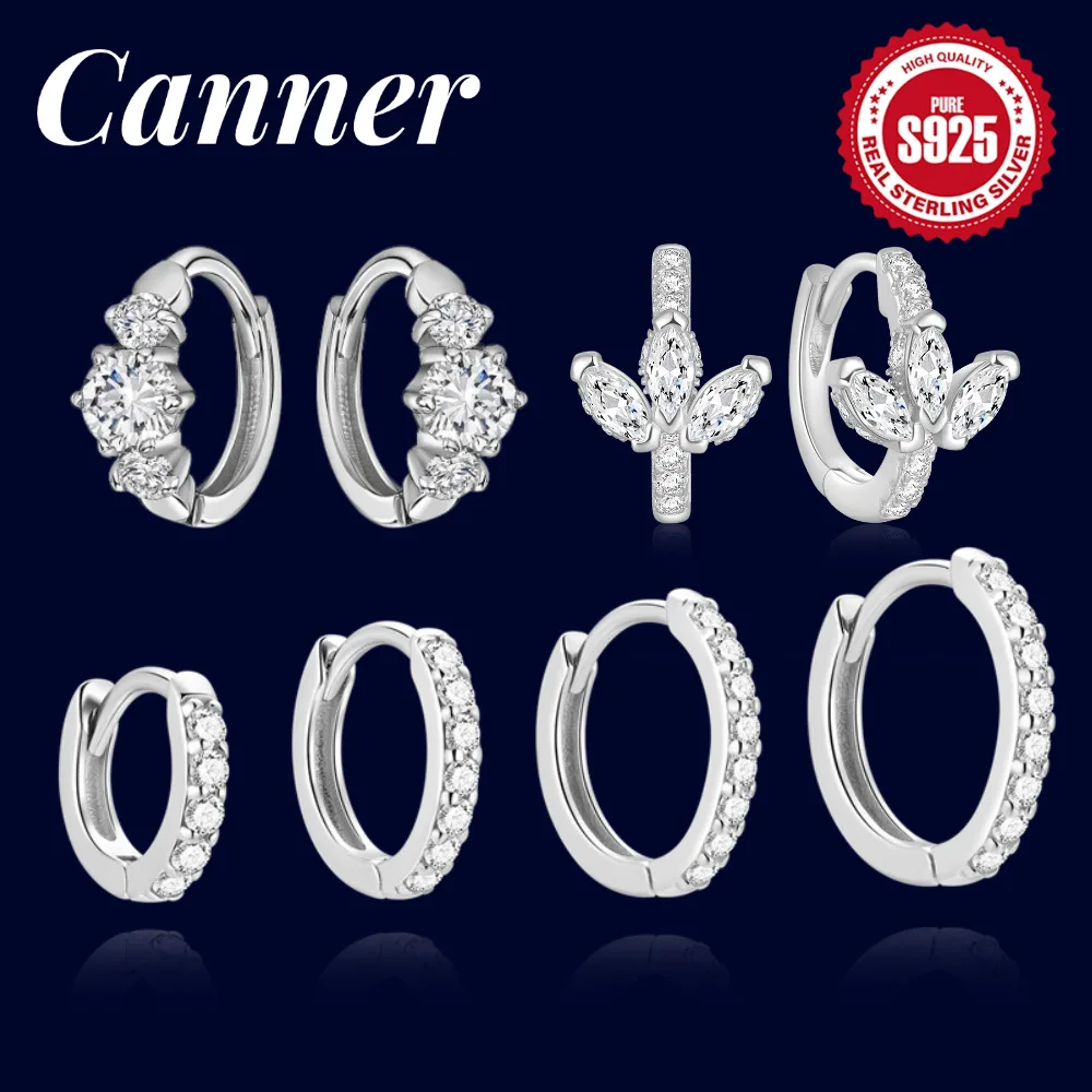Canner 925 Sterling Silver Hoop Earring Helix Piercings 925 Piercing Hoop Earrings Women Minimalist Earrings Hypoallergenic