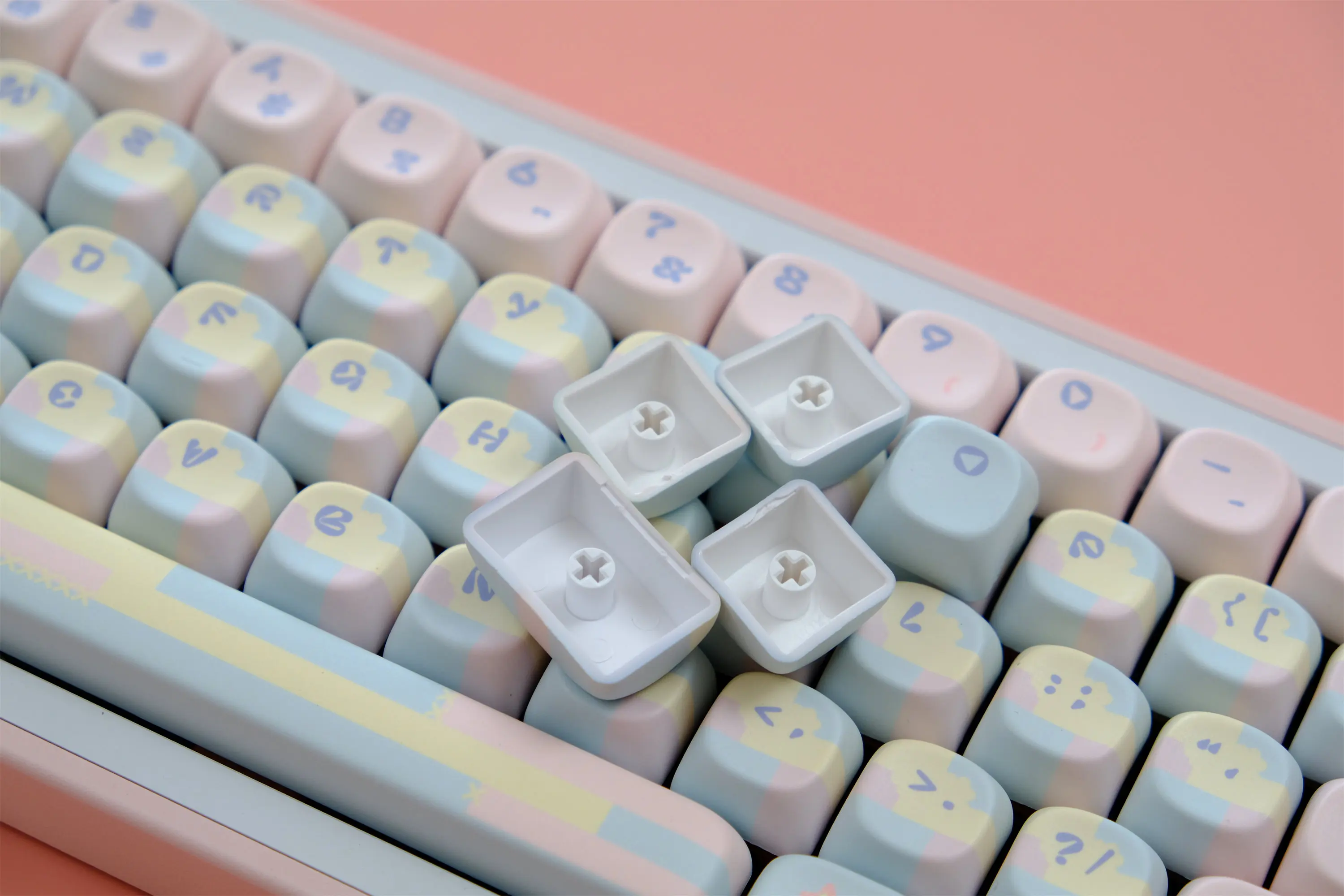 Patchwork Toffee 126 Keys Keycaps Set PBT Material MOA Profile DYE-SUB Wooting For CHERRY MX Switch Mechanical Keyboard Keycap