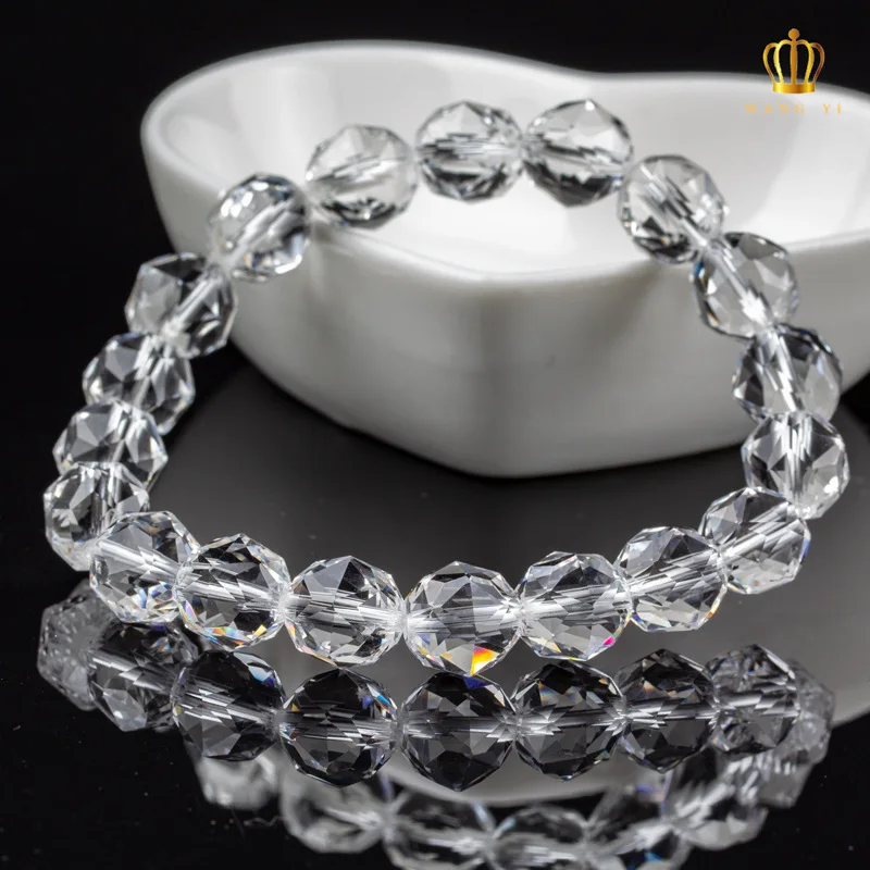 Natural Diamond Bracelet Women's Fashion White Crystal Faceted Transparent Clean Ornament Wholesale