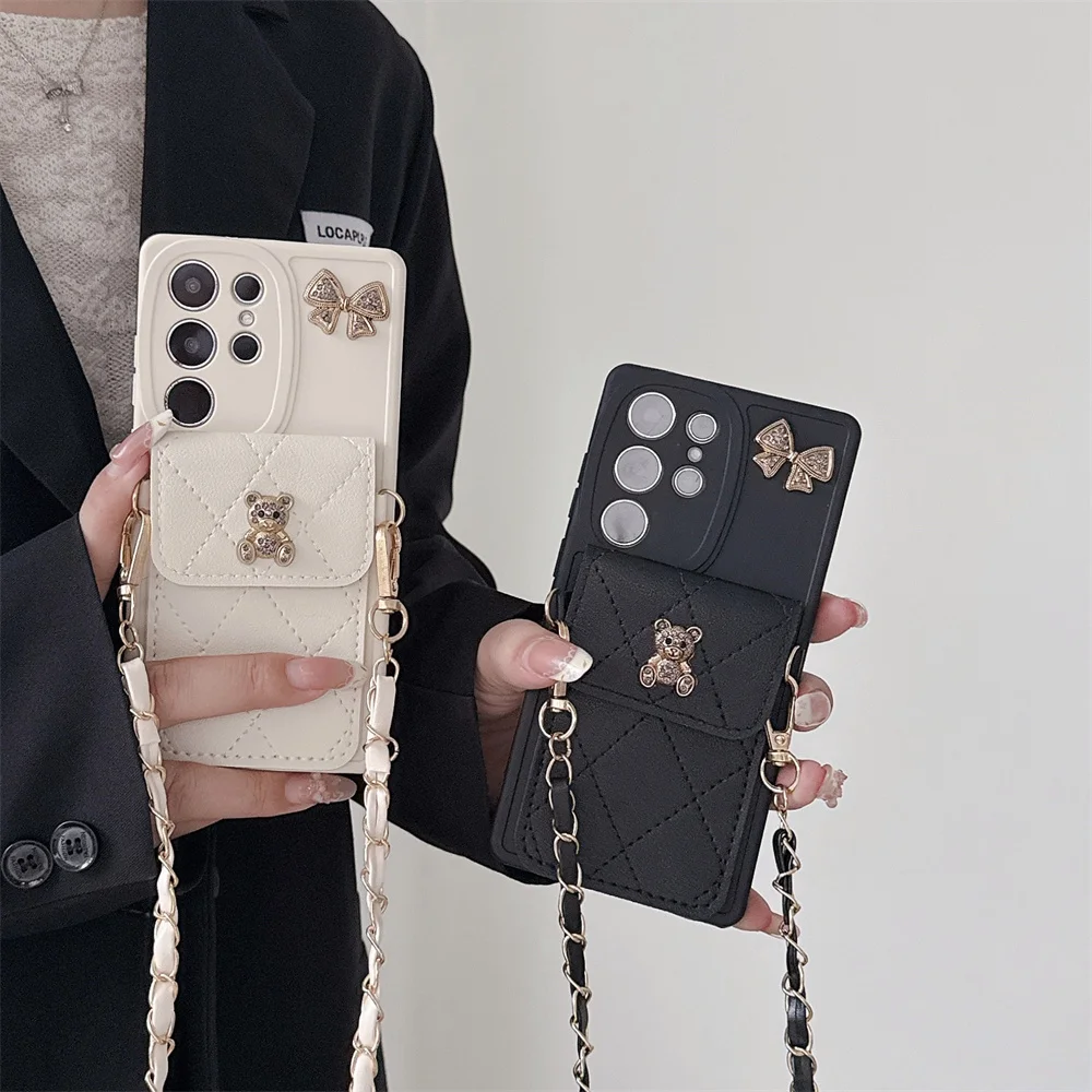 3D Niedliche Bären-Brieftaschenhülle mit Umhängeband für Samsung Galaxy S26 Ultra S25 Edge S24 S23 S22 S21 Plus S20 FE A17 A07 A56 A36 A26 A16 A55 – Detail 10
