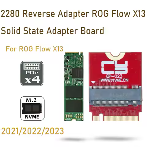 ROG Flow X13 NVME Adapter Board Upgrade Kit PCIE4.0 M2 to 2280 Reverse Compatibility M-Key 22x30mm to 22x80mm for Storage Expans