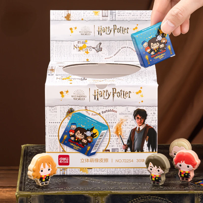 Harry Potter Eraser Hogwarts Kawaii Cartoon Character Hermione Malfoy Ron School Student Stationery Children Toy Gift Wholesale